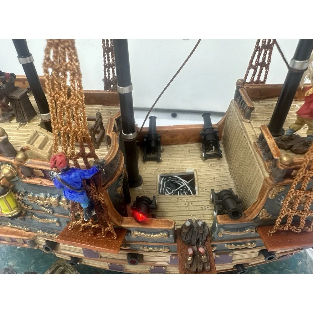 Lemax Spooky Town Galleon Pirate Ship WORKS  NEEDS MINOR  REPAIR  34760 Vtg